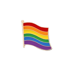 Rainbow flag pin on a white background